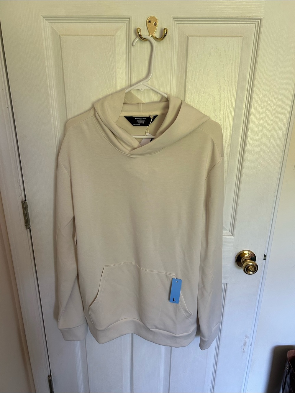 Member's Mark Men's Sandwash Hoodie in Cream